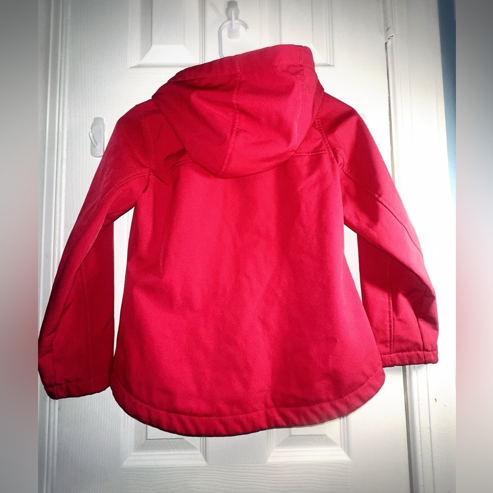 Michael Kors Kids Girls Pink Solid Hooded Full Zipper Jacket Raincoat - Picture 5 of 8